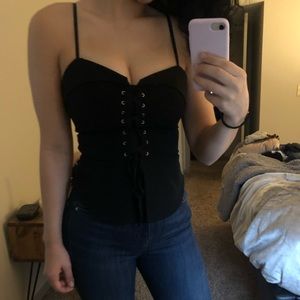 Express black corset top